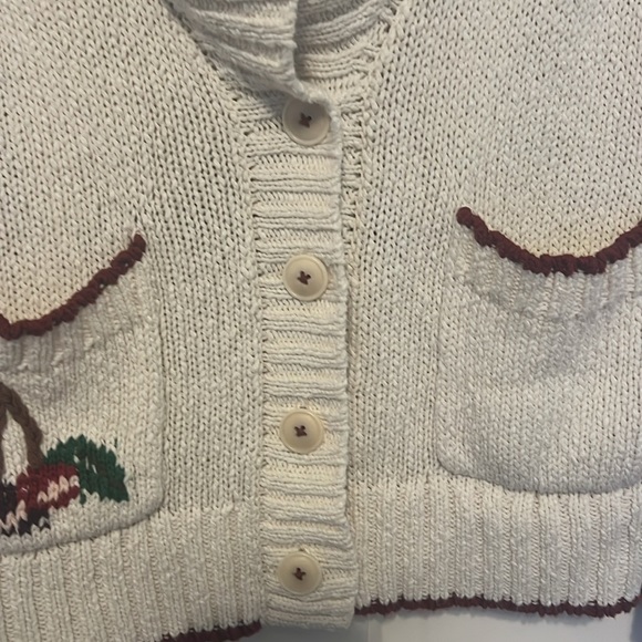 Anthropologie Maeve Cherry Cardigan Sweater Size Large - Picture 14 of 16